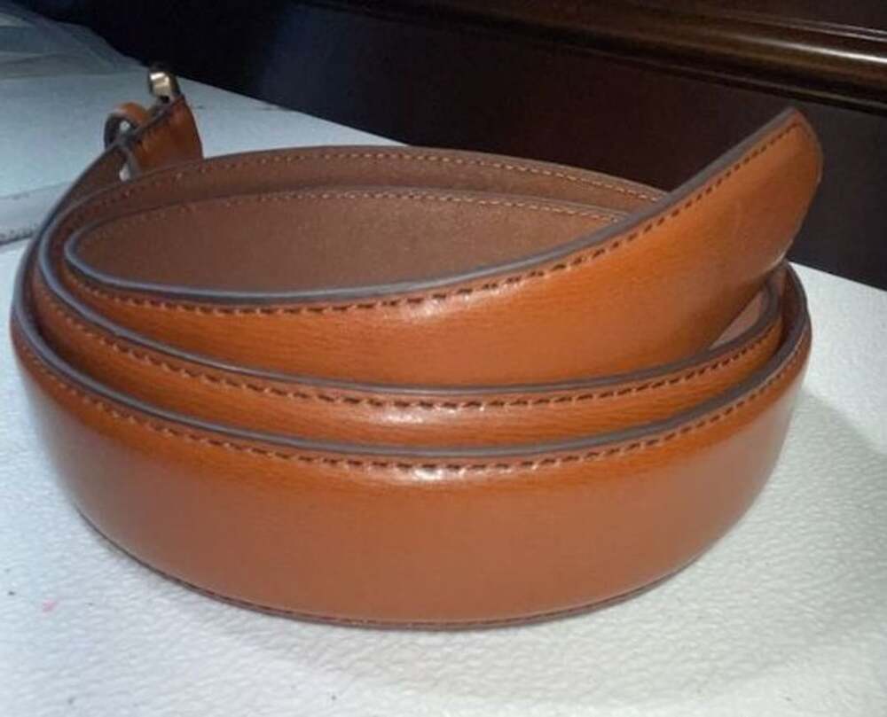 Nautica Brown Leather Dress Belt 38 Inches